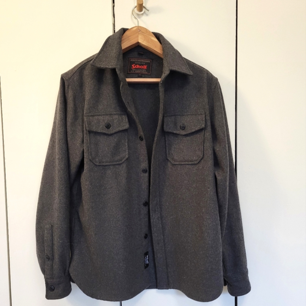 Men's NYC Schott M wool shirt jacket